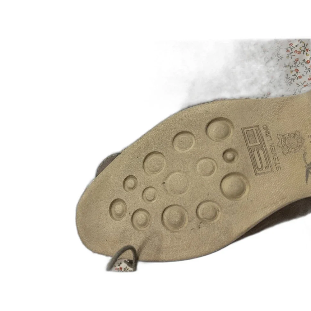 Steven Land Suede Oxford Shoes Men’s 9.5 Taupe Gray Brogue Lace Business Casual